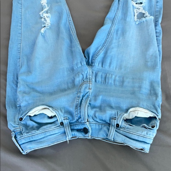 Baby Blue Hollister Ripped Jeans W 29 L 30 - Picture 2 of 4